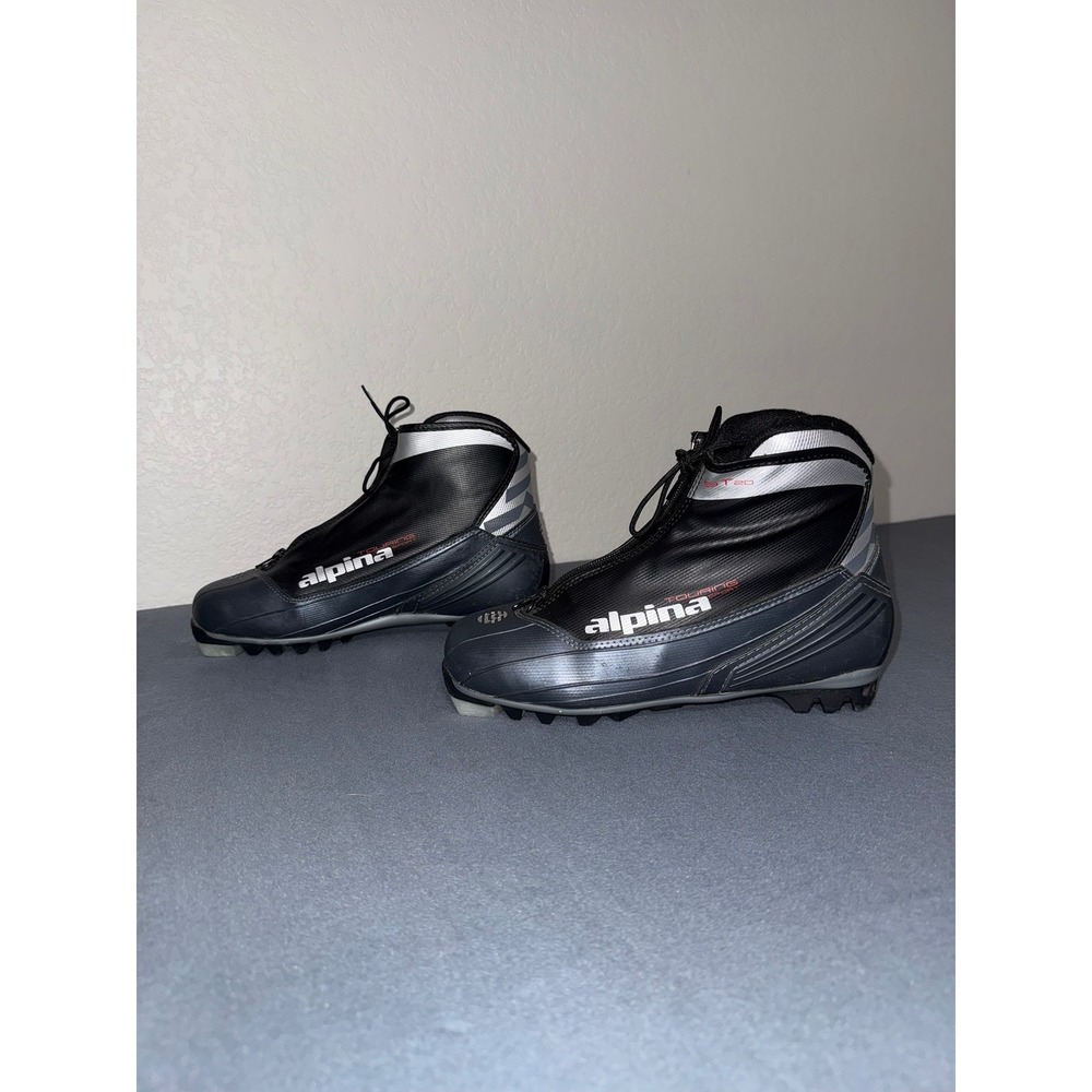 Alpina ST20 Touring Cross Country Ski Boots NNN Black Silver EU 42 US Men 9
